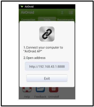 Set up portable hotspot for file transfer android